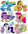 Size: 1389x1671 | Tagged: safe, artist:raystarkitty, derpibooru import, applejack, fluttershy, pinkie pie, rainbow dash, rarity, twilight sparkle, twilight sparkle (alicorn), alicorn, earth pony, pegasus, pony, unicorn, birthday bear, bright heart raccoon, care bear cousins, care bears, crossover, cute, flying, friend bear, gentle heart lamb, image, jpeg, loyal heart dog, lying down, mane six, proud heart cat, share bear, simple background, sitting, smiling, swift heart rabbit, white background