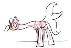 Size: 1128x757 | Tagged: safe, artist:cotarsis, derpibooru import, oc, earth pony, pony, aggie.io, image, long tail, png, sketch, solo, tail