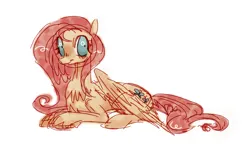 Size: 812x482 | Tagged: safe, artist:burgeredagent, derpibooru import, fluttershy, pegasus, pony, folded wings, image, png, simple background, solo, white background, wide eyes, wings