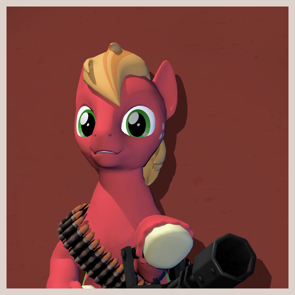 Size: 2260x2260 | Tagged: safe, artist:xafilah, derpibooru import, big macintosh, earth pony, pony, 3d, image, png, solo, team fortress 2