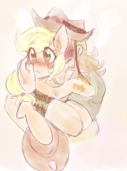 Size: 1213x1624 | Tagged: safe, artist:mimiporcellini, derpibooru import, applejack, earth pony, human, colored sketch, crossover, crossover shipping, hol horse, holjack, human male, image, interspecies, jojo's bizarre adventure, male, png, shipping, sketch