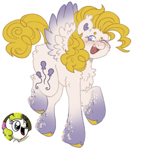 Size: 1000x1000 | Tagged: safe, artist:kazmuun, derpibooru import, surprise, pegasus, pony, image, one eye closed, png, simple background, smiling, solo, transparent background, wink