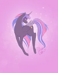 Size: 1646x2048 | Tagged: safe, artist:wizardstrawberries, derpibooru import, twilight sparkle, twilight sparkle (alicorn), alicorn, pony, alternate cutie mark, colored wings, image, jpeg, redesign, solo, two toned wings, wings