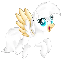 Size: 1122x1050 | Tagged: safe, artist:angellightyt, derpibooru import, oc, unofficial characters only, pegasus, pony, base used, colored wings, ear piercing, eyelashes, female, image, mare, open mouth, pegasus oc, piercing, png, simple background, smiling, solo, transparent background, two toned wings, wings