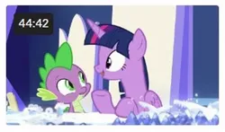 Size: 888x522 | Tagged: safe, derpibooru import, screencap, spike, twilight sparkle, twilight sparkle (alicorn), alicorn, dragon, pony, season 7, shadow play, confused, duo, duo male and female, female, image, jpeg, male, mare, needs more jpeg, open mouth, open smile, smiling, throne, timestamp, twilight's castle