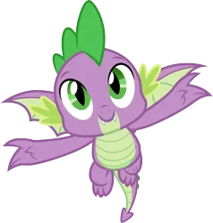 Size: 3000x3152 | Tagged: safe, artist:cloudy glow, derpibooru import, spike, dragon, father knows beast, image, png, simple background, solo, transparent background, vector, winged spike, wings