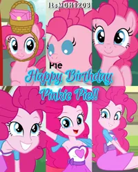 Size: 1920x2400 | Tagged: safe, artist:beavernator, artist:rjp.rammy, derpibooru import, edit, edited screencap, editor:itsmgh1203, screencap, pinkie pie, human, pony, equestria girls, friendship games, party of one, pinkie spy (short), player piano, rainbow rocks, season 1, season 7, secrets and pies, 2023, adorasexy, armpits, baby, baby pie, baby pony, breasts, bush, busty pinkie pie, cleavage, cute, diapinkes, golden oaks library, grin, image, jpeg, library, looking at you, mouth hold, musical instrument, open mouth, open smile, piano, pinkie on a piano, pinkie pie day, reasonably sized breasts, sexy, smiling, smiling at you, text, younger