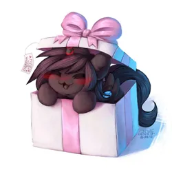 Size: 894x894 | Tagged: safe, artist:gicme, derpibooru import, oc, unofficial characters only, pony, box, image, jpeg, pony in a box, solo