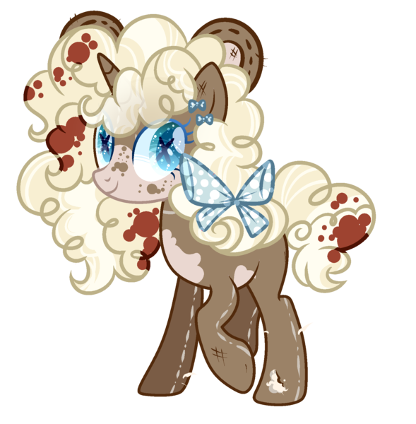 Size: 1660x1690 | Tagged: safe, artist:anno酱w, derpibooru import, oc, bear, pony, unicorn, base used, bow, image, plushie, png, simple background, solo, teddy bear, transparent background