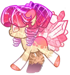 Size: 698x748 | Tagged: safe, artist:anno酱w, derpibooru import, oc, crystal pony, pony, base used, bow, chibi, crystal, hair bow, image, png, simple background, solo, transparent background