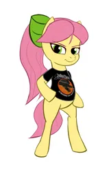 Size: 1890x2910 | Tagged: safe, derpibooru import, posey (g5), earth pony, pony, g5, bipedal, clothes, image, png, shirt, solo, t-shirt