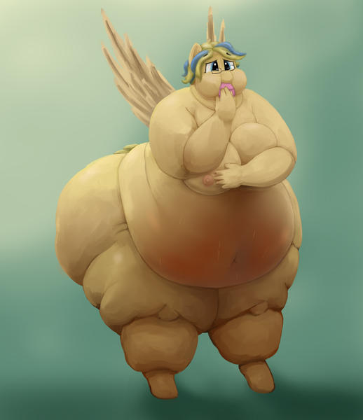 Size: 2146x2488 | Tagged: questionable, artist:lupin quill, derpibooru import, oc, oc:skye, anthro, pegasus, unguligrade anthro, series:waist expansion (weight gain), anthro oc, areola, bbw, belly, belly button, big belly, big breasts, bingo wings, blushing, bottomless, breasts, cake, chubby cheeks, cleavage, clothes, double chin, eating, fat, female, food, glasses, image, lineless, morbidly obese, nipple slip, nipples, nudity, obese, partial nudity, pegasus oc, png, rolls of fat, solo, solo female, spread wings, ssbbw, stretchmarks, stuffed, thighs, thunder thighs, tight clothing, wardrobe malfunction, weight gain, weight gain sequence, wide hips, wingboner, wings