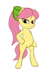 Size: 1890x2910 | Tagged: safe, artist:calmbreezes, derpibooru import, edit, posey (g5), earth pony, pony, g5, belly, bipedal, cute, female, hoof on hip, image, mare, png, smiling, solo