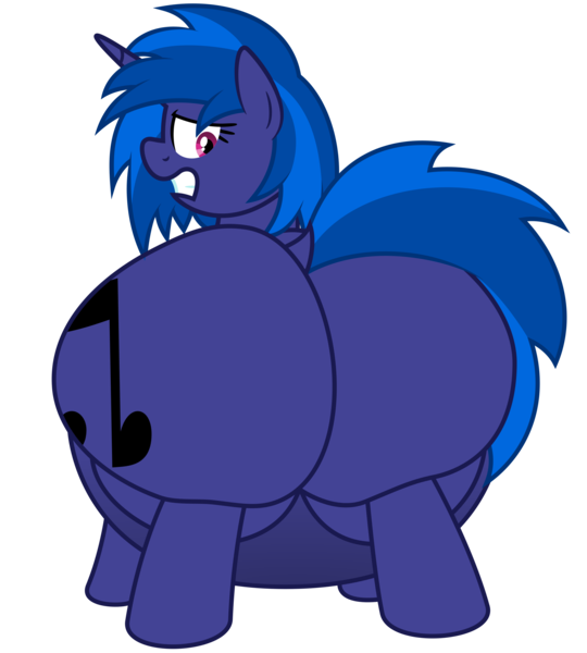 Size: 2588x2875 | Tagged: questionable, artist:worstsousaphonehorse, derpibooru import, vinyl scratch, pony, unicorn, belly, big belly, blueberry inflation, butt, dock, female, huge belly, huge butt, image, impossibly large belly, impossibly large butt, inflation, large butt, png, rear view, simple background, solo, solo female, tail, transparent background, vector