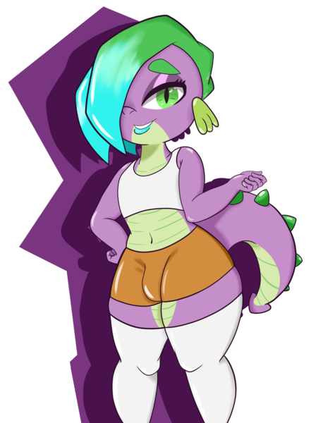 Size: 3092x4205 | Tagged: suggestive, artist:realgero, derpibooru import, spike, anthro, dragon, bulges, clothes, femboy, femboy hooters, femboy spike, image, male, png, simple background, socks, solo, transparent background