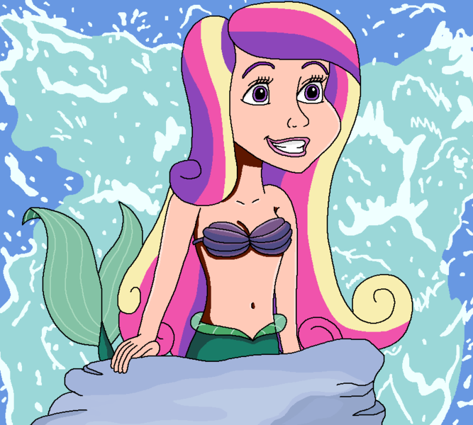 Size: 883x794 | Tagged: safe, artist:ocean lover, derpibooru import, princess cadance, human, mermaid, ariel, bare shoulders, beautiful, beautiful eyes, beautiful hair, belly, belly button, bra, breasts, cleavage, clothes, cute, cutedance, disney, disney style, female, fins, fish tail, happy, human coloration, humanized, image, lips, lipstick, long hair, mermaid tail, mermaidized, mermay, midriff, ms paint, multicolored hair, ocean, part of your world, pink lipstick, png, pose, pretty, purple eyes, reference, rock, seashell, seashell bra, singing, sky, smiling, species swap, tail, tail fin, the little mermaid, underwear, water, wave