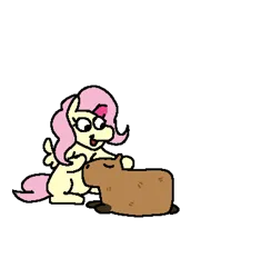 Size: 1536x1632 | Tagged: safe, artist:punkittdev, derpibooru import, fluttershy, pegasus, pony, capybara, cute, eyes closed, female, image, lying down, mare, open mouth, open smile, petting, png, prone, simple background, sitting, smiling, solo, still frame, transparent background