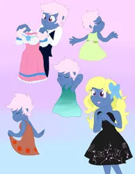 Size: 1280x1649 | Tagged: safe, artist:cmara, derpibooru import, oc, oc:azure/sapphire, equestria girls, black dress, clothes, crossdressing, dress, dress-up, femboy, image, jpeg, little black dress, makeover, male, twirl