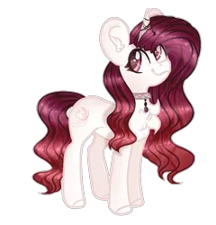 Size: 779x811 | Tagged: safe, artist:angellightyt, derpibooru import, oc, unofficial characters only, pony, unicorn, base used, chest fluff, choker, colored hooves, female, horn, horn jewelry, image, jewelry, mare, png, simple background, smiling, solo, transparent background, unicorn oc