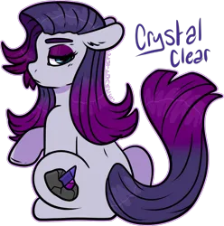 Size: 1359x1370 | Tagged: safe, artist:sexygoatgod, derpibooru import, oc, oc:crystal clear, unofficial characters only, earth pony, pony, adoptable, bedroom eyes, eyeshadow, female, image, makeup, png, simple background, solo, transparent background