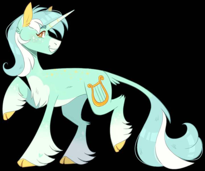 Size: 1125x938 | Tagged: safe, artist:wanderingpegasus, derpibooru import, lyra heartstrings, classical unicorn, pony, unicorn, cloven hooves, concave belly, horn, image, jpeg, leonine tail, raised hoof, raised leg, solo, unshorn fetlocks