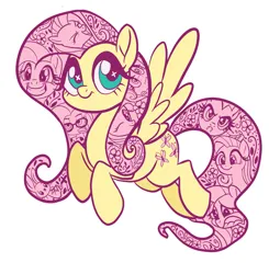 Size: 2011x2048 | Tagged: safe, artist:sophillia, derpibooru import, fluttershy, pony, flying, image, jpeg, smiling, spread wings, wings