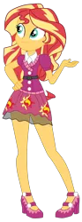 Size: 1900x5123 | Tagged: safe, artist:gmaplay, derpibooru import, sunset shimmer, equestria girls, equestria girls series, twilight under the stars, spoiler:eqg series (season 2), clothes, cute, dress, festival, image, png, school spirit, shimmerbetes, simple background, solo, transparent background