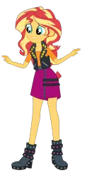 Size: 2390x4875 | Tagged: safe, artist:gmaplay, derpibooru import, sunset shimmer, a fine line, equestria girls, equestria girls series, boots, clothes, cute, image, png, shimmerbetes, shoes, simple background, solo, transparent background