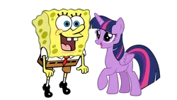 Size: 1920x1080 | Tagged: safe, artist:thxfan2022, derpibooru import, twilight sparkle, twilight sparkle (alicorn), alicorn, pony, crossover, female, image, male, nickelodeon, png, simple background, sponge, spongebob squarepants, spongebob squarepants (character), transparent background