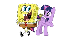 Size: 1920x1080 | Tagged: safe, artist:thxfan2022, derpibooru import, twilight sparkle, twilight sparkle (alicorn), alicorn, pony, crossover, female, image, male, nickelodeon, png, simple background, sponge, spongebob squarepants, spongebob squarepants (character), transparent background, vector