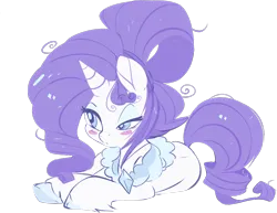 Size: 982x757 | Tagged: safe, artist:clockworkquartet, derpibooru import, rarity, pony, unicorn, female, image, jewelry, lidded eyes, lying down, necklace, png, prone, simple background, solo, transparent background, unshorn fetlocks