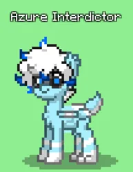 Size: 648x840 | Tagged: safe, derpibooru import, oc, oc:azure interdictor, unofficial characters only, cat, cat pony, hybrid, original species, plane pony, pony, pony town, cat paws, female, glasses, green background, image, mare, name tag, no tail, plane, png, simple background, solo
