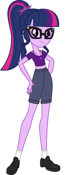 Size: 1920x5120 | Tagged: safe, artist:edy_january, derpibooru import, edit, vector edit, sci-twi, twilight sparkle, human, equestria girls, balenciaga, balenciaga fashion show 2023, base used, belly button, breasts, busty sci-twi, clothes, denim, fashion, fashion show, geode of telekinesis, glasses, image, jeans, jewelry, link in description, magical geodes, model, new york, new york style, outfit, pants, png, purple shirt, shirt, shoes, short pants, simple background, socks, solo, suit, t-shirt, the twilly rave, transparent background, united states, vector