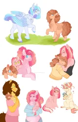 Size: 962x1500 | Tagged: safe, artist:luv3core, derpibooru import, cheese sandwich, pinkie pie, oc, oc:pumpkin pie, oc:strawberry red, oc:tender morning, oc:whiplash dash, anthro, earth pony, pegasus, pony, unicorn, baby, bouquet, bully, bullying, cheesepie, female, filly, floating heart, flower, foal, heart, image, lesbian, lying down, magical lesbian spawn, male, mare, oc x oc, offspring, offspring shipping, parent:applejack, parent:cheese sandwich, parent:pinkie pie, parent:princess cadance, parent:rainbow dash, parent:sunset shimmer, parents:appledash, parents:cheesepie, parents:sunsetdance, png, prone, shipping, stallion, story included, straight