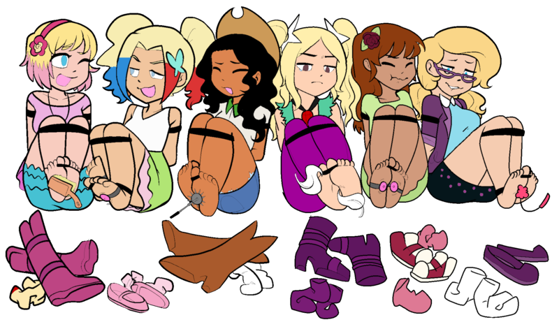 Size: 1926x1135 | Tagged: suggestive, artist:/d/non, artist:icicle-wicicle-1517, color edit, derpibooru import, edit, applejack, aria blaze, fluttershy, juniper montage, lyra heartstrings, roseluck, human, alternate hairstyle, applejack's hat, ass, barefoot, bondage, boots, breasts, brush, butt, carrie kelly, clothes, collaboration, colored, converse, cosplay, costume, cowboy boots, cowboy hat, crying, dark skin, dc comics, denim, denim skirt, dress, egg vibrator, erotic tickling, eyes closed, fantastic four, feather, feet, female, females only, femsub, fetish, flats, foot fetish, foot focus, gem, glasses, green lantern, gritted teeth, gwenpool, hairbrush, harley quinn, hat, image, invisible woman, jane foster, jeans, jessica cruz, laughing, lip bite, marvel, marvel comics, mighty thor, one eye closed, open mouth, pants, png, robin (dc comics), rope, rope bondage, sex toy, shirt, shoes, simple background, siren gem, skirt, socks, soles, stifling laughter, stockings, submissive, sue storm, t-shirt, tanktop, tears of laughter, teeth, thigh highs, thor, tickle fetish, tickle torture, tickling, toe tied, toes, transparent background, vest, vibrator, wall of tags, wartenberg wheel
