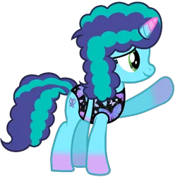 Size: 882x888 | Tagged: safe, artist:loladreamteam, artist:luminoussentry-bases, derpibooru import, pony, unicorn, g5, my little pony: make your mark, base used, clothes, coat markings, cute, female, g4, g5 to g4, generation leap, image, looking to the right, mare, markings, misty brightdawn, mistybetes, png, raised hoof, sideways glance, simple background, socks (coat marking), solo, swimsuit, transparent background