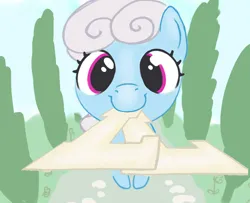 Size: 1280x1041 | Tagged: safe, artist:mandumustbasukanemen, derpibooru import, edit, linky, shoeshine, oc, earth pony, pony, alphabet, close-up, earth pony oc, female, image, jpeg, letter l, looking at you, mare, meme, mouth hold, offering, perspective, smiling, smiling at you, solo, take the l