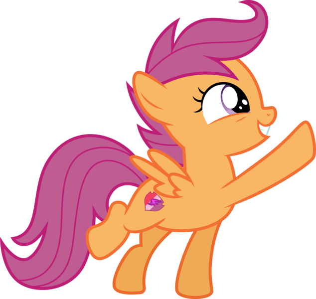 Size: 3168x3000 | Tagged: safe, artist:cloudy glow, derpibooru import, scootaloo, pegasus, pony, crusaders of the lost mark, female, filly, foal, image, png, simple background, solo, spread wings, transparent background, vector, wings