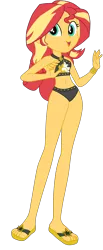Size: 1900x4612 | Tagged: safe, artist:gmaplay, derpibooru import, sunset shimmer, human, equestria girls, equestria girls series, x marks the spot, beach shorts swimsuit, belly button, clothes, female, image, png, simple background, solo, sunset shimmer's beach shorts swimsuit, swimsuit, transparent background