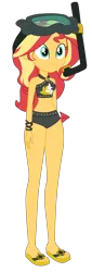 Size: 1900x5582 | Tagged: safe, artist:gmaplay, derpibooru import, sunset shimmer, human, equestria girls, equestria girls series, x marks the spot, beach shorts swimsuit, belly button, clothes, female, image, png, simple background, solo, sunset shimmer's beach shorts swimsuit, swimsuit, transparent background