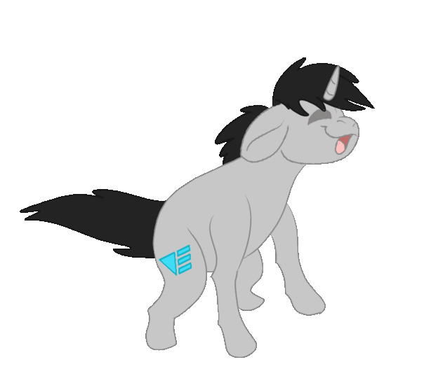 Size: 614x527 | Tagged: safe, artist:euspuche, derpibooru import, oc, oc:cyan delta, unofficial characters only, pony, unicorn, animated, commission, dance till you die dog, dancing, gif, image, simple background, smiling, solo, transparent background, ych result, your character here