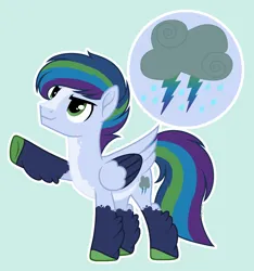 Size: 2126x2268 | Tagged: safe, artist:pastelnightyt, derpibooru import, oc, oc:rainbow storm, pegasus, pony, base used, colored wings, image, male, offspring, parent:rainbow dash, parent:soarin', parents:soarindash, png, solo, stallion, two toned wings, wings