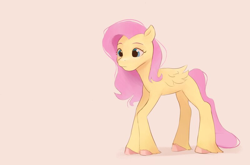 Size: 1715x1133 | Tagged: safe, artist:pascal571, derpibooru import, fluttershy, pegasus, pony, beige background, cute, female, image, jpeg, mare, missing cutie mark, shyabetes, simple background, solo, unshorn fetlocks