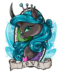 Size: 1170x1418 | Tagged: safe, artist:thurder2020, derpibooru import, queen chrysalis, changeling, image, mirror universe, png, reversalis, simple background, solo, white background