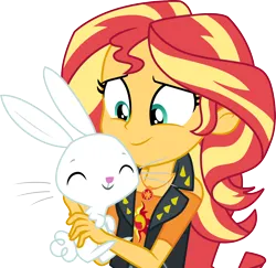 Size: 3000x2910 | Tagged: safe, artist:cloudy glow, derpibooru import, angel bunny, sunset shimmer, equestria girls, equestria girls series, forgotten friendship, geode of empathy, image, magical geodes, png, simple background, transparent background, vector