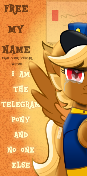Size: 2896x5861 | Tagged: safe, artist:lincolnbrewsterfan, derpibooru import, pegasus, pony, angry, battle stance, colored wings, crying, current events, cute, death stare, derpibooru exclusive, determination, determined, determined face, determined look, distressed, disturbed, disturbing, envelope, equestria (font), female, furious, fury, glare, gradient background, hat, highlights, hurt/comfort, hurting, image, implied meme, insulted, it's time to stop, it's time to stop posting, justice, letter, looking at you, madorable, mail, mailmare hat, mailmare uniform, mailpony, mare, mouthpiece, movie accurate, multicolored mane, multicolored tail, narrowed eyes, nc-tv signature, not an oc, op can't let go, op has a point, png, pointing at you, propaganda, protest, red eyes, red eyes take warning, shading, shadow, shrunken pupils, solo, staring into your soul, striped mane, striped tail, swift reply, tail, tears of anger, tears of pain, telegram pony is not amused, text, the fourth wall cannot save you, two toned wings, unamused, vent art, wings