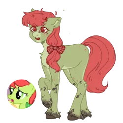 Size: 1000x1000 | Tagged: safe, artist:kazmuun, derpibooru import, peachy sweet, pony, apple family member, female, image, mare, png, simple background, solo, transparent background