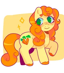 Size: 1327x1513 | Tagged: safe, artist:ariariari.png, derpibooru import, carrot top, golden harvest, earth pony, pony, female, image, jpeg, mare, smiling, solo, sparkles