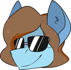 Size: 1289x1265 | Tagged: safe, artist:difis, derpibooru import, part of a set, oc, oc:sertpony, unofficial characters only, blue coat, brown mane, commission, emote, emotes, image, male, png, simple background, solo, sunglasses, transparent background, ych result