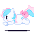 Size: 50x50 | Tagged: safe, artist:neriad, derpibooru import, oc, oc:sucette, unofficial characters only, pony, animated, base used, bow, chibi, cute, gif, icon, image, pixel art, run run run base, running, simple background, solo, tail, tail bow, transparent background, two toned mane, white coat